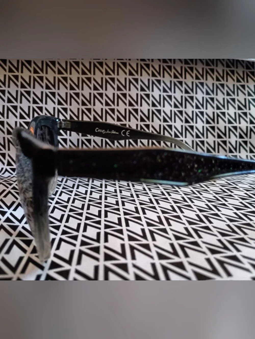 Circus by Sam Edelman CATEYE SUNGLASSES/Black-Grey&Sparkle Womens OS